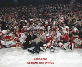DETROIT RED WINGS 2007-08 8X10 PHOTO HOCKEY NHL STANLEY CUP CHAMPS PICTURE - $4.94