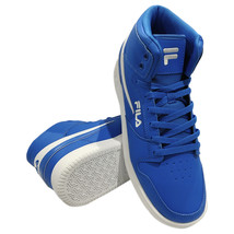 NWT FILA MSRP $94.99 AUTHENTIC MEN&#39;S BLUE MID TOP PLUS SNEAKERS SIZE 9 - £36.05 GBP