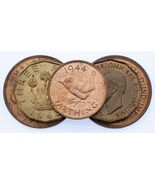 Great Britain 5-Coin Set Pre-Decimal Coinage Farthing Halfpenny Threepence - $1,380.44 MXN