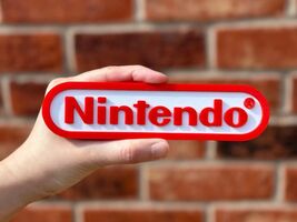 Nintendo Logo Sign 3D Printed Wall Art Decor Red White Game Room Mancave... - $11.76