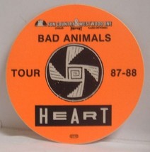 HEART (ANN &amp; NANCY WILSON) - ORIGINAL CONCERT TOUR CLOTH BACKSTAGE PASS - $10.00