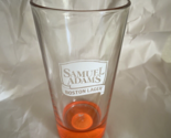 Samuel Adams Boston Lager Pint Glass Basketball 3D bottom neon orange 16... - $9.67