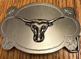  Silver Bull Steer Belt Buckle 1970’s - £9.16 GBP