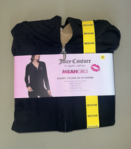 Juicy Couture Mean Girls Classic Velour Zip Up Hoodie Women’s M Black - $408.54 MXN