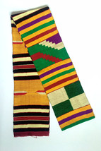 Kente Scarf Asante Handwoven Stole Black History Month Scarf African Art... - £23.53 GBP