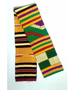 Kente Scarf Asante Handwoven Stole Black History Month Scarf African Art... - £23.44 GBP
