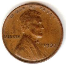 1933-P United States Lincoln Cent In Fine Condition - £3.71 GBP