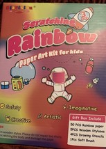 Scratch Art for Kids 50PCS Paper with 5 Wooden Styluses 4 Stencils Magic... - $12.75