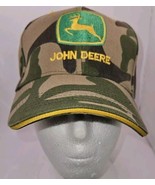 New John Deere Hat Woodland Camo Cap Old Stock Farmer Tractor Mower Yell... - $14.50