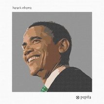 Pepita Needlepoint Canvas: Barack Obama, 10&quot; x 10&quot; - £62.28 GBP+