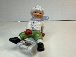 Goebel Hummel Boy on Sled Going Fast Figurine Winter Themed 13904-07 Vin... - $13.99