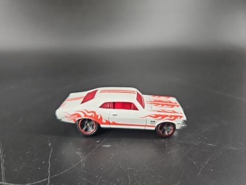 1968 350 SS Chevy Nova Red line Hot Wheels 2008 Mattel White And Red - $23.33