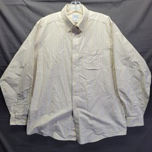 LL Bean shirt 16.5-35 wrinkle resistant striped 0 DBM1 cotton long sleeve - £12.89 GBP