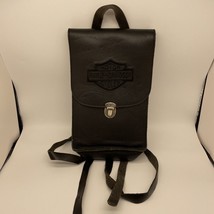 Vintage Harley Davidson Leather Backpack,  Genuine Leather Hardshell Wit... - £89.26 GBP
