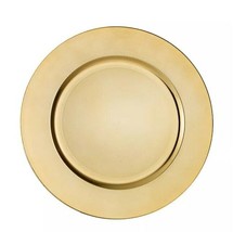 Simply Essential™ ~ Set of Six (6) ~ 13&quot; Dia. ~ Charger Plates ~ Gold in Color - £29.57 GBP