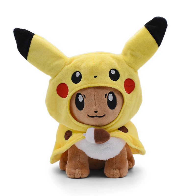 12 Inch Pikachu Cosplay Eevee Pokemon Weighted Plush Doll Soft Animal Hot - £17.89 GBP+