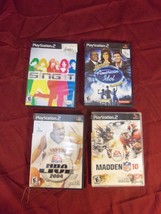 Playstation 2 Games Madden NFL 10 Disney Sing It NBA Live 2004 Karaoke AI 5440 - £8.00 GBP