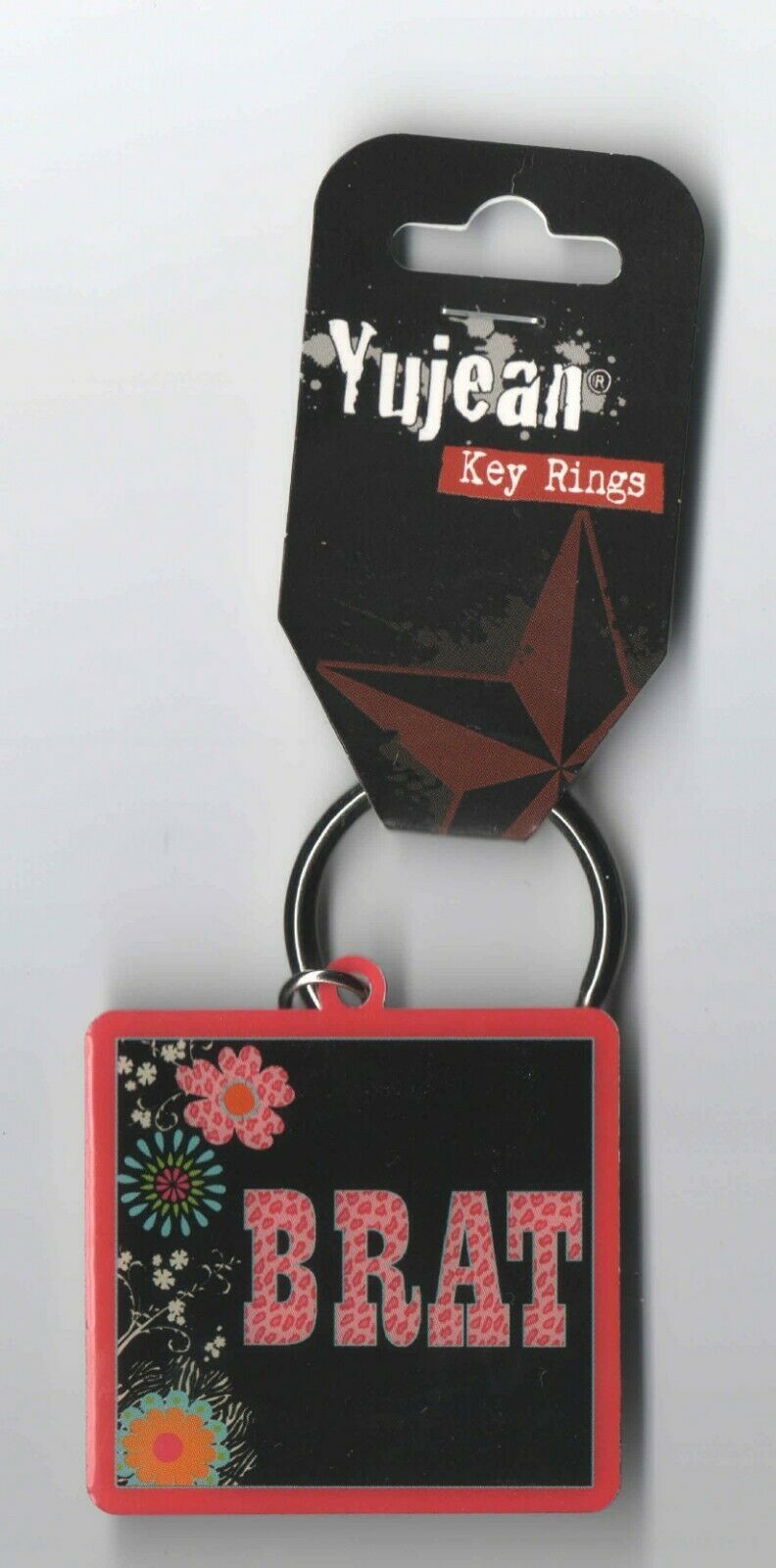 &quot; Brat &quot; Metal and Enamel Key Ring - Yujean 2009 Terri Puma - $6.79
