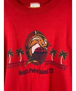 South Padre Island Texas Sweatshirt Crewneck Vintage Dolphin Red Mens Si... - $690.44 MXN