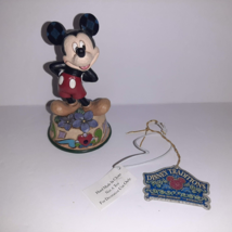 Jim Shore Disney Mickey February Birthday Birthstone Figurine 4&quot; Amethyst - £31.65 GBP