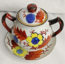 Sugar Bowl And Saucer Hand Painted Made In Japan Great Condition - £7.81 GBP