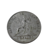 Guatemala 1895 Silver 2 Reales Coin - $41.20 CAD