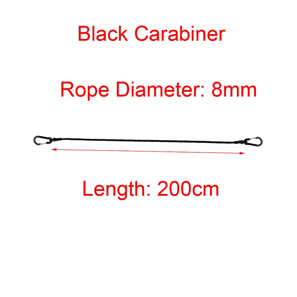 60-200cm Heavy Duty Bungee Cord Tie Strap String with Carabiner Hooks Kayak Camp - £113.79 GBP