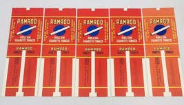 Vintage Lot of Five (5) Ramrod Roll&#39;em Cigarette Tobacco Original Labels  - $9.49