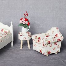 AirAds Dollhouse 1:12 Scale Dollhouse Miniature Furniture Chair Sofas Stool Rose - £5.15 GBP+