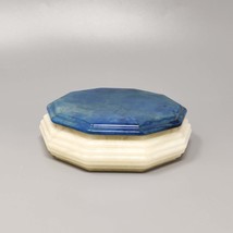 1960s Gorgeous Octagonal Blue and White Box in Alabaster. Made in Italy - $240.00