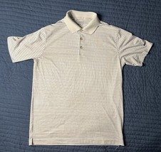 Nike Golf Polo Men’s Medium White Black Stripe Standard Fit Short Sleeve - $25.00