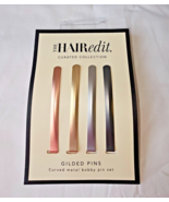 The Hair Edit Multi Color Bobby Pin Set 4 Pack Curved Metal Modern Pins New - $10.49