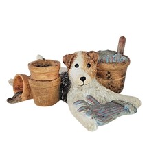 Marjolein Bastin Jack Russell Terrier Dog Figurine Pots Garden Supplies - $14.99