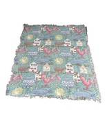 Woven Tapestry Rooster Cow Vintage Farmhouse Country Core Throw Blanket ... - £27.96 GBP