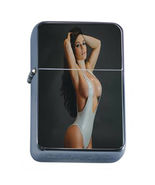 Dubai Pin Up Girls D6 Flip Top Oil Lighter Wind Resistant Flame - $14.80