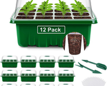 Seed Starting Trays, 12 Pack 144 Cells Thicken Seed Starter Tray Kit wit... - $29.81