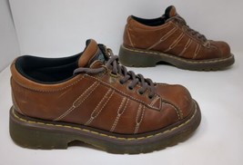 Dr Martens Brown Leather Oxfords Chunky Grunge Y2K Shoes Size Men&#39;s 7 Wo... - $49.49