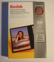 KODAK Premium Photo Paper Gloss Brilliant 100 Sheets 4 x 6&quot; NEW +GIFT 18... - £12.52 GBP