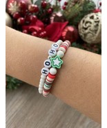 Handmade Bracelets, Clay Bead Bracelets, Ho Ho Christmas  Green &amp; Red - ... - $9.49