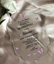 Acrylic Quinceanera Invitations,Custom Acrylic Wedding Invitations,Acrylic Menu - £25.57 GBP+