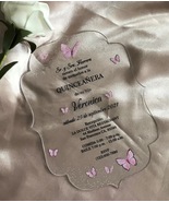 Acrylic Quinceanera Invitations,Custom Acrylic Wedding Invitations,Acrylic Menu - £25.20 GBP - £29.93 GBP