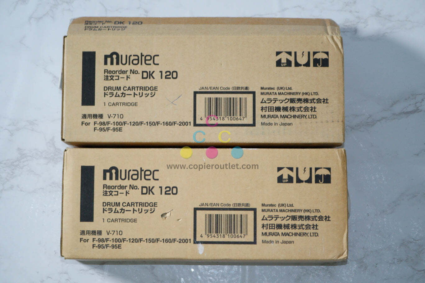 2 OEM Muratec F-98,F-100,F-120,F-150,F-160 Black Drum Cartridges DK 120 ... - $49.50