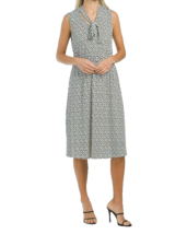 NEW ADRIANNA PAPELL WHITE POLKA DOT CAREER MIDI FIT ANF FLARE DRESS SIZE... - $54.99