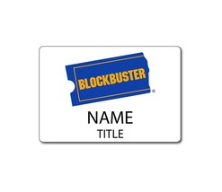 BLOCKBUSTER PERSONALIZED NAME BADGE HALLOWEEN COSTUME PROP WITH PIN FAST... - $19.99