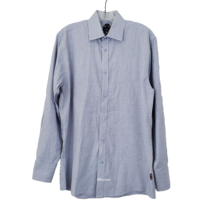 English Laundry Long Sleeve Button Up Dress Shirt 15 1/2 34/35 Checkered Plaid - £9.60 GBP