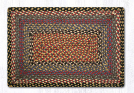 Earth Rugs RC-43 Burgundy Blue Gray Oblong Braided Rug 20&quot; x 30&quot; - £38.98 GBP