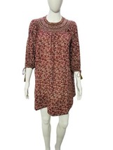 Doen NWOT Women&#39;s Floral Crochet Embroidery Smocked Cotton Short Mini Dress S - £140.25 GBP