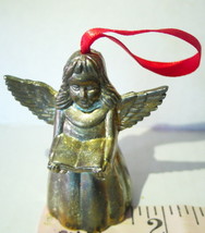 Lillian Vernon Silver Angel Bell Christmas Ornament without box - $8.86