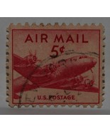 VINTAGE STAMPS AMERICA AMERICAN USA 5 C CENTS DC4 SKYMASTER AIRMAIL X1 B11 - £1.37 GBP