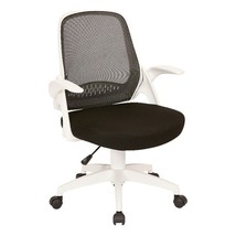 Jackson Office Chair With Black Fabric Mesh And White Frame Including Fl... - £99.24 GBP